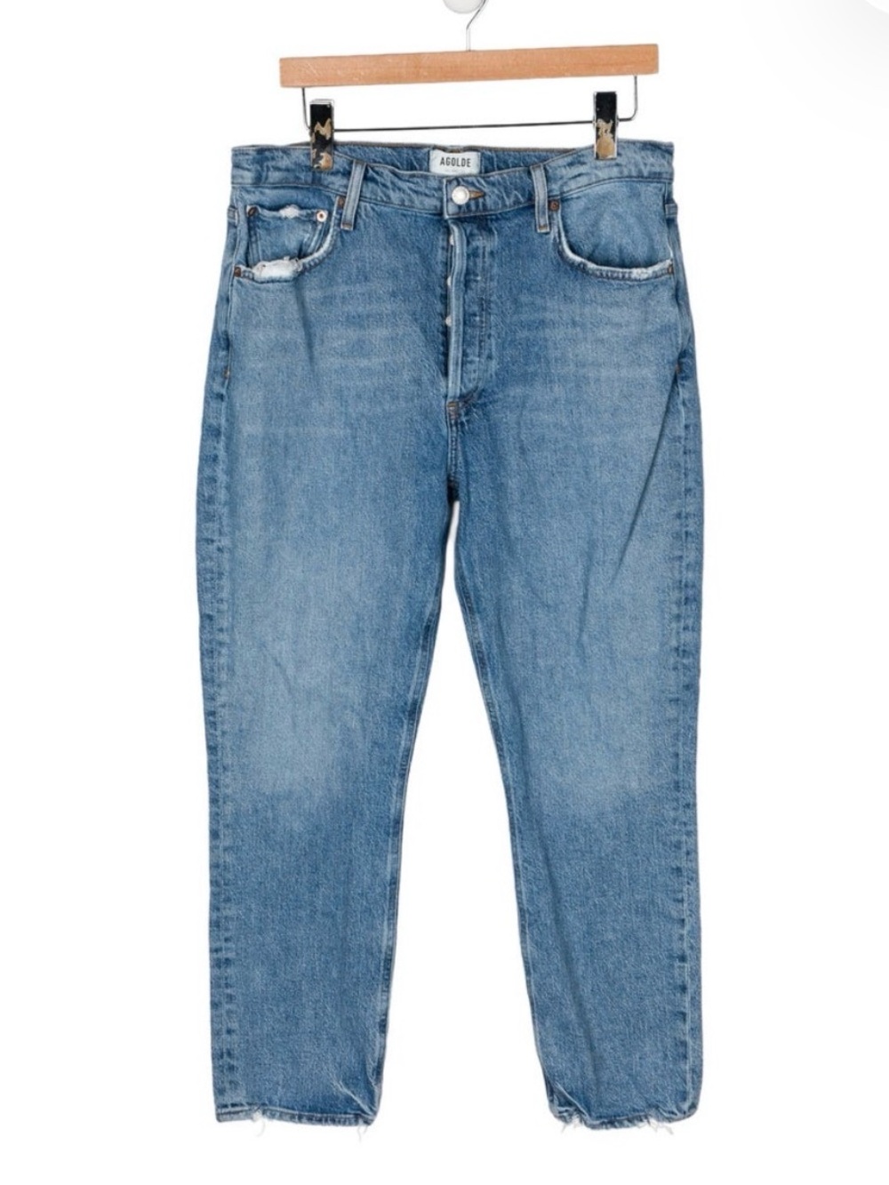 Agolde Women's Light Blue Relaxed Straight Jeans